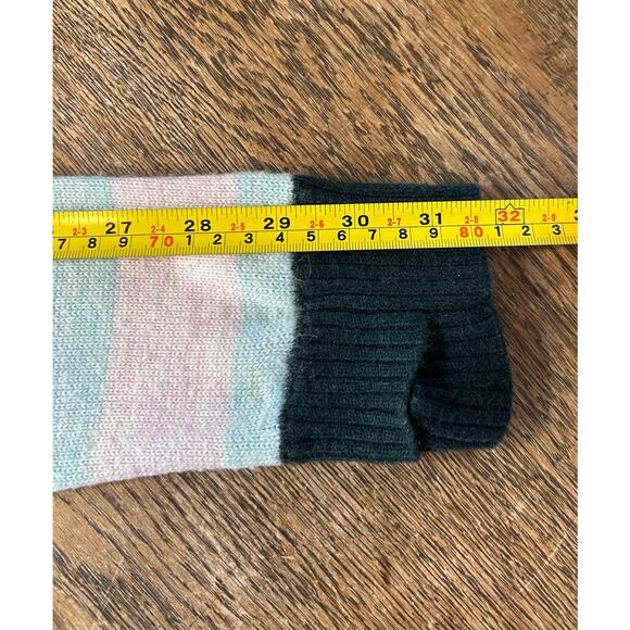 SmartWool Zip Cardigan Deep Green & Stripe Sleeve Sz L Merino SWO19272 - Picture 6 of 12